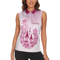 Kentucky Horse Racing Women Sleeveless Polo Shirt 151st Anniversary Pink Version LT05