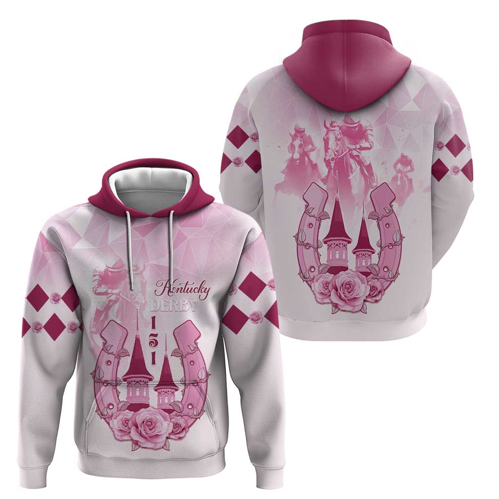 Kentucky Horse Racing Zip Hoodie 151st Anniversary Pink Version LT05
