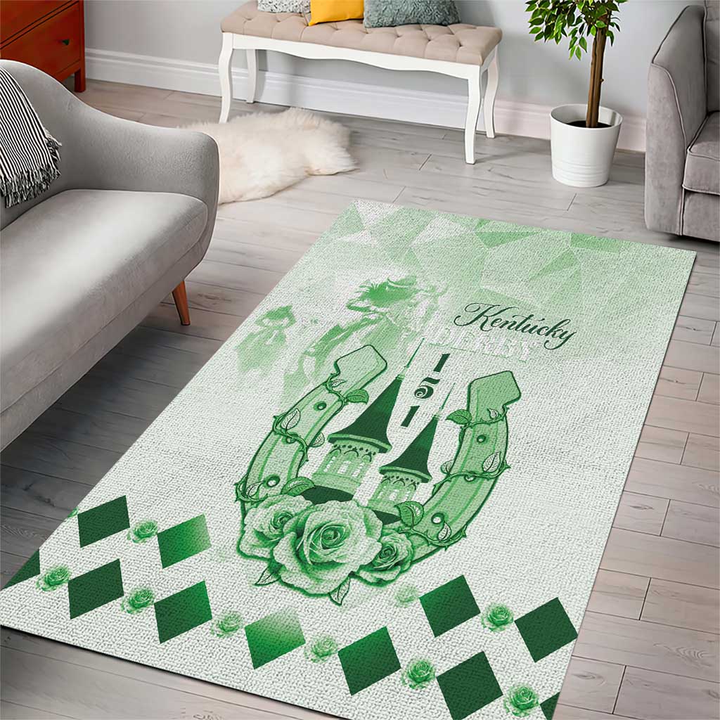 Kentucky Horse Racing Area Rug 151st Anniversary Green Version LT05