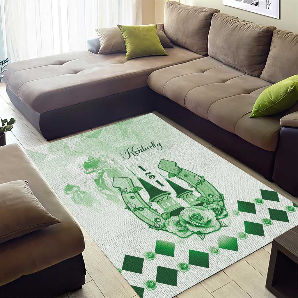 Kentucky Horse Racing Area Rug 151st Anniversary Green Version LT05