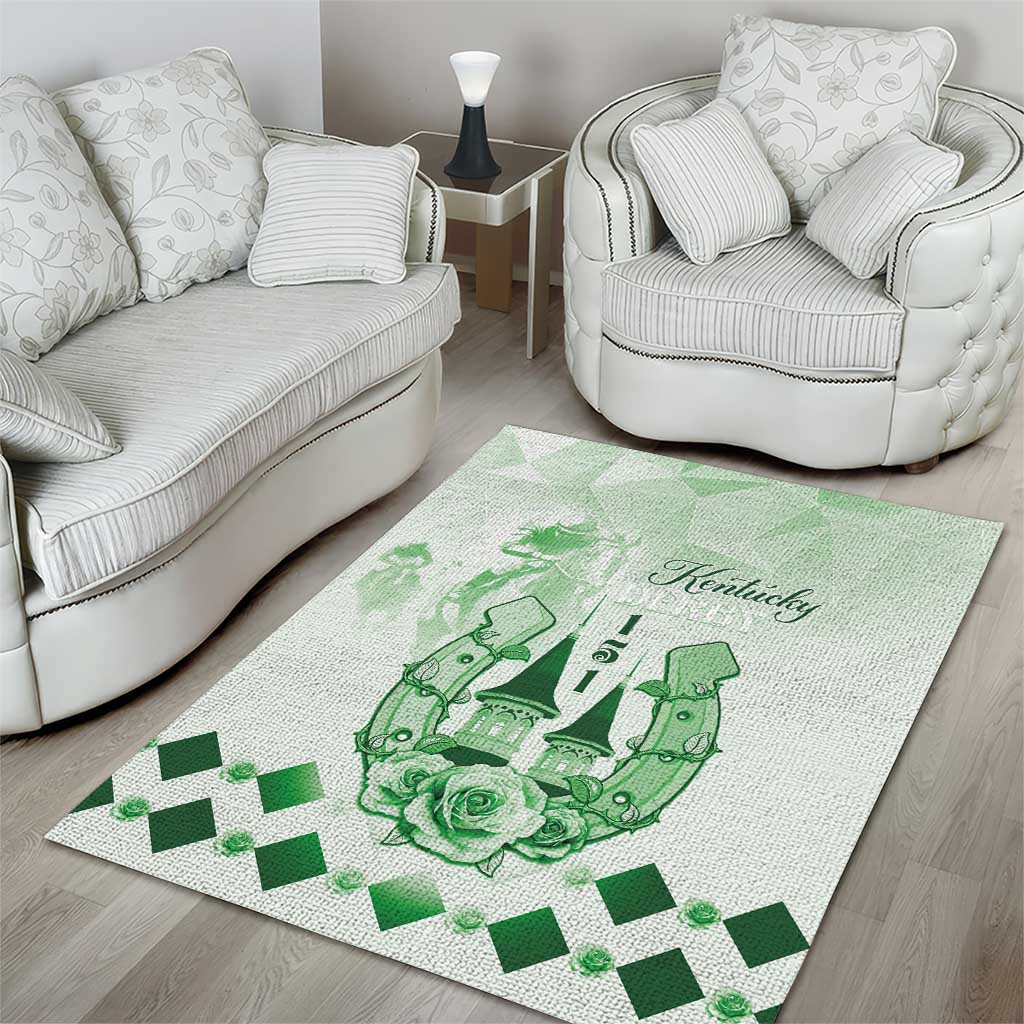 Kentucky Horse Racing Area Rug 151st Anniversary Green Version LT05