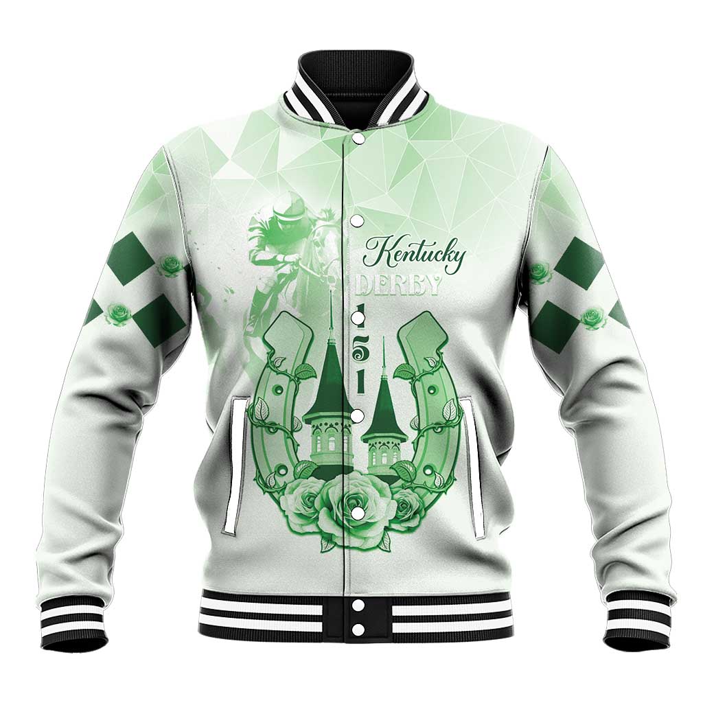 Kentucky Horse Racing Baseball Jacket 151st Anniversary Green Version LT05