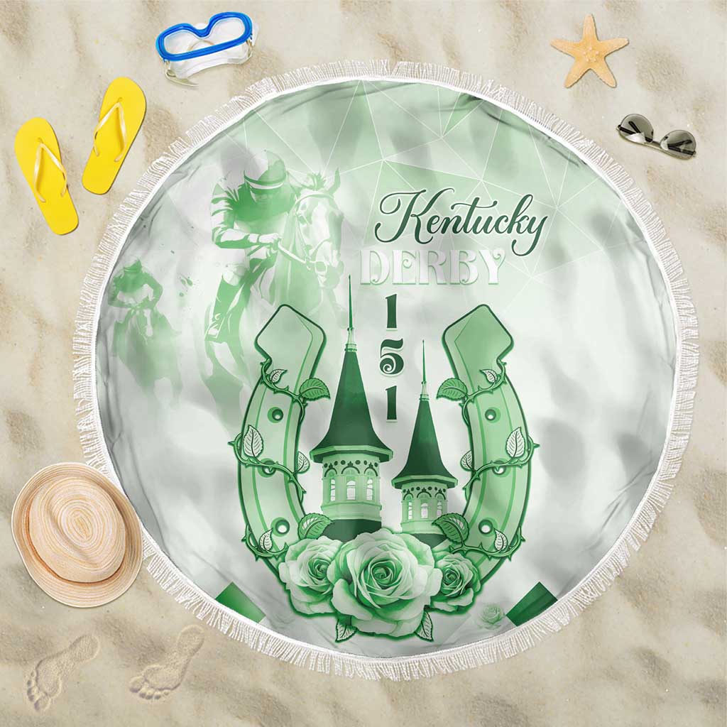 Kentucky Horse Racing Beach Blanket 151st Anniversary Green Version LT05