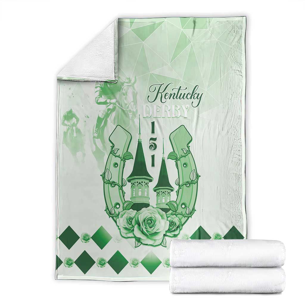 Kentucky Horse Racing Blanket 151st Anniversary Green Version LT05