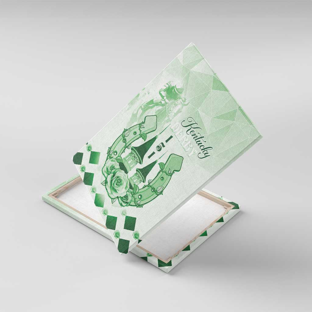 Kentucky Horse Racing Canvas Wall Art 151st Anniversary Green Version LT05