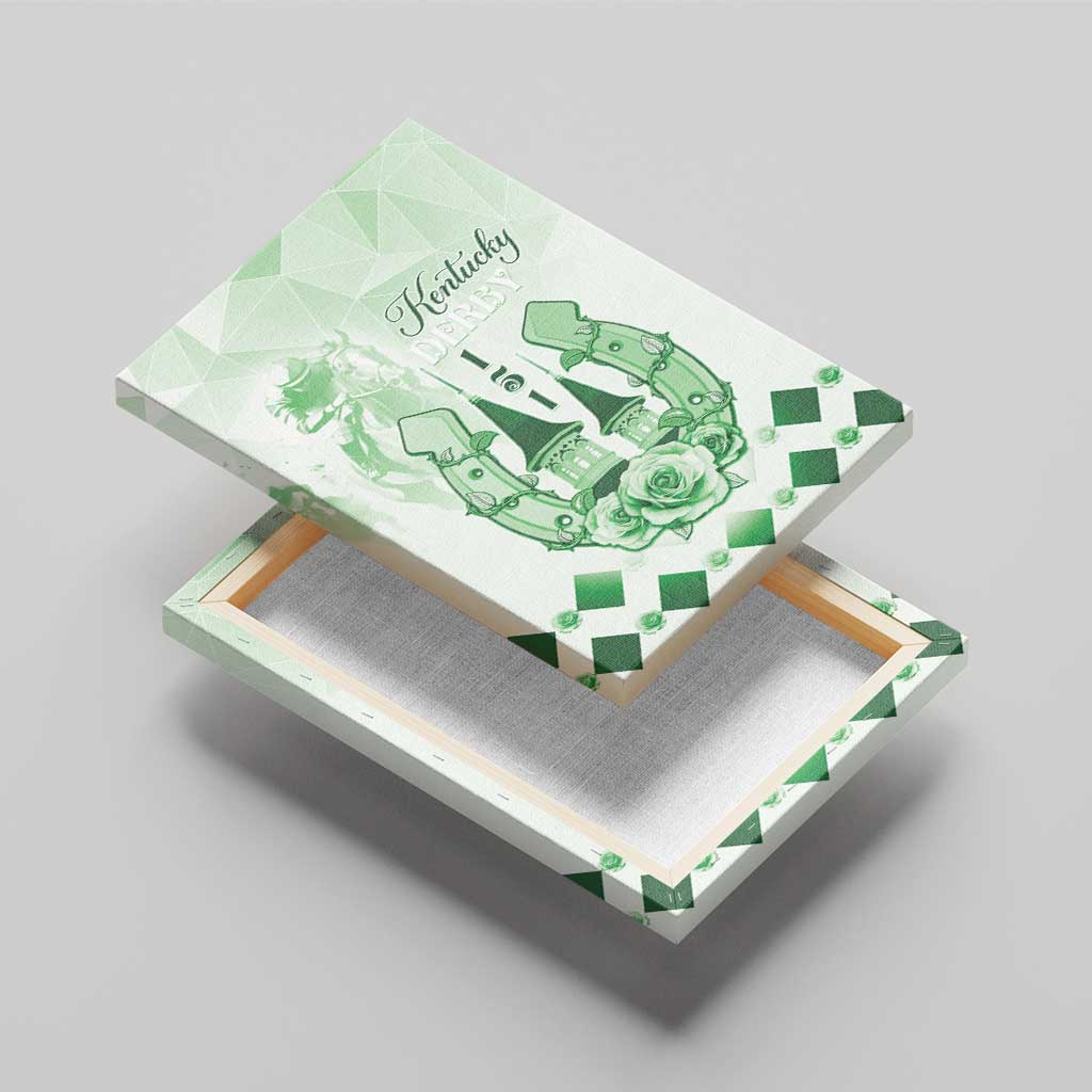 Kentucky Horse Racing Canvas Wall Art 151st Anniversary Green Version LT05