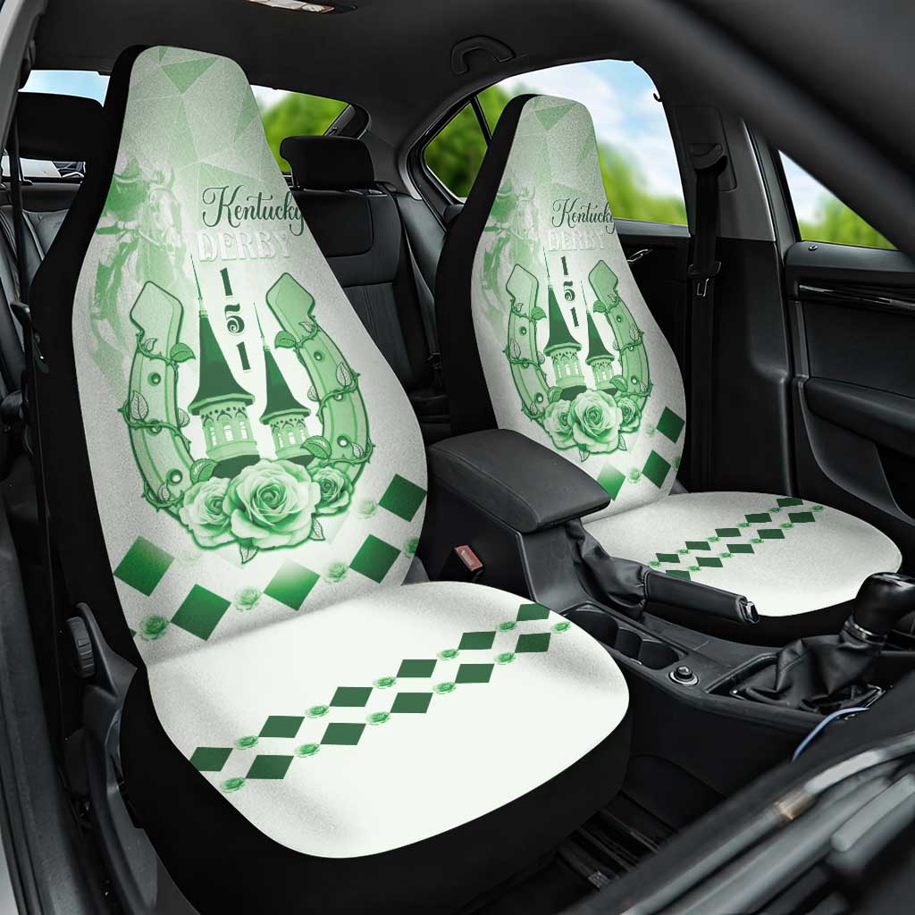Kentucky Horse Racing Car Seat Cover 151st Anniversary Green Version LT05