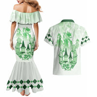 Kentucky Horse Racing Couples Matching Mermaid Dress and Hawaiian Shirt 151st Anniversary Green Version LT05