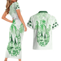 Kentucky Horse Racing Couples Matching Short Sleeve Bodycon Dress and Hawaiian Shirt 151st Anniversary Green Version LT05