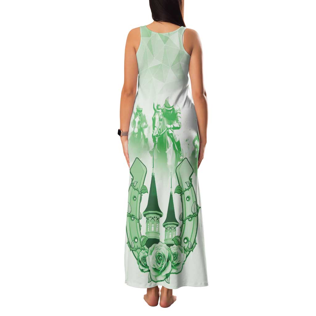 Kentucky Horse Racing Family Matching Tank Maxi Dress and Hawaiian Shirt 151st Anniversary Green Version LT05
