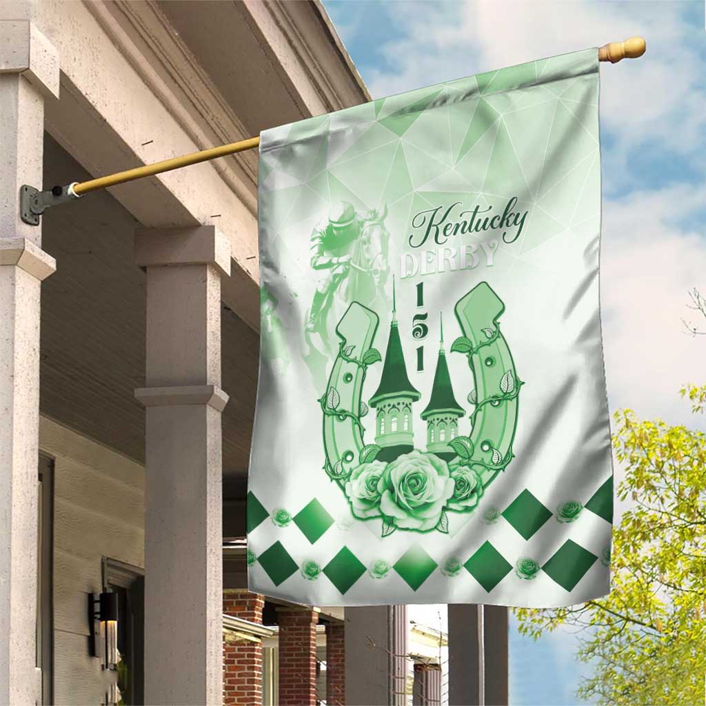 Kentucky Horse Racing Garden Flag 151st Anniversary Green Version LT05