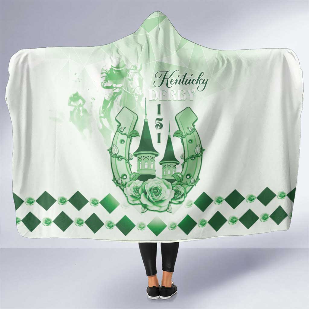 Kentucky Horse Racing Hooded Blanket 151st Anniversary Green Version LT05