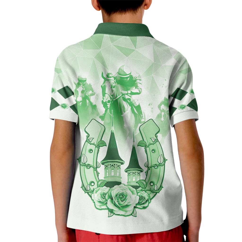 Kentucky Horse Racing Kid Polo Shirt 151st Anniversary Green Version LT05