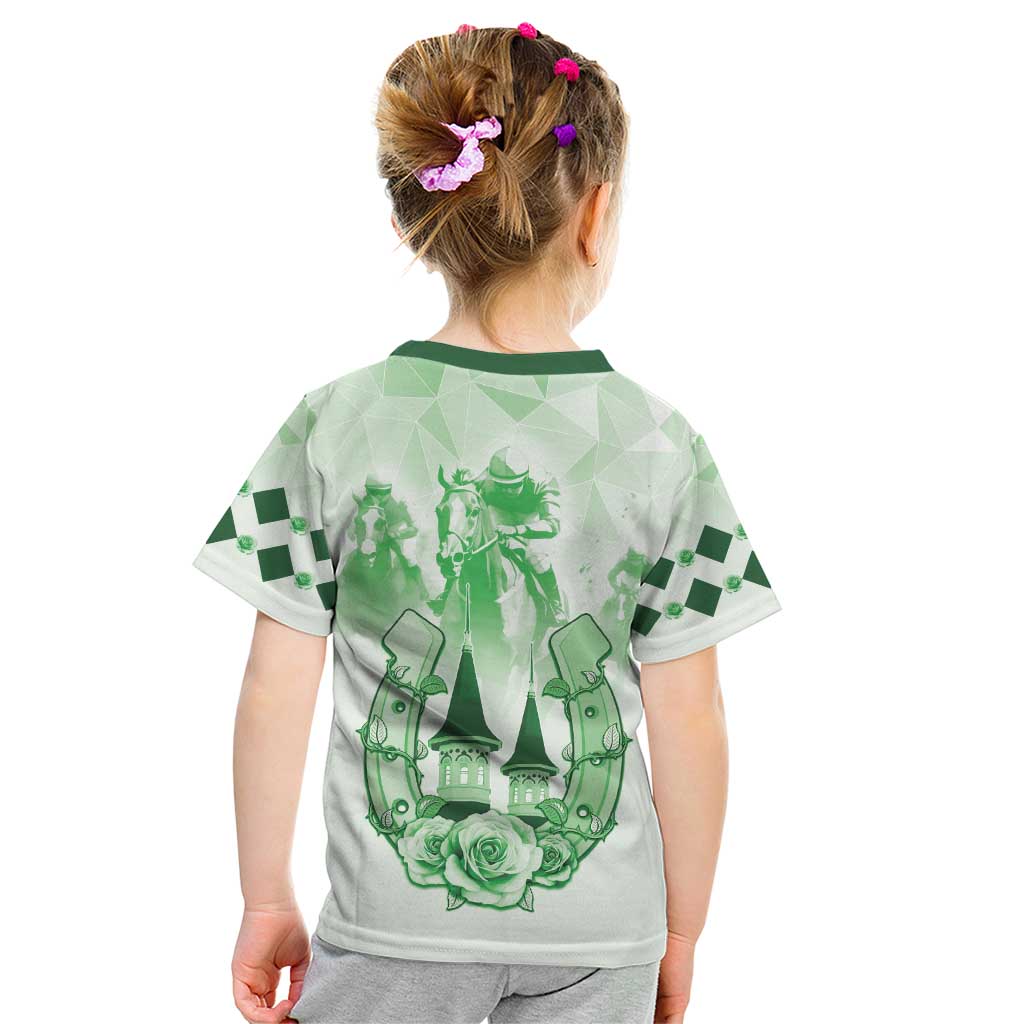 Kentucky Horse Racing Kid T Shirt 151st Anniversary Green Version LT05