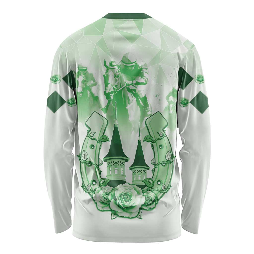 Kentucky Horse Racing Long Sleeve Shirt 151st Anniversary Green Version LT05