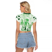 Kentucky Horse Racing Raglan Cropped T Shirt 151st Anniversary Green Version LT05