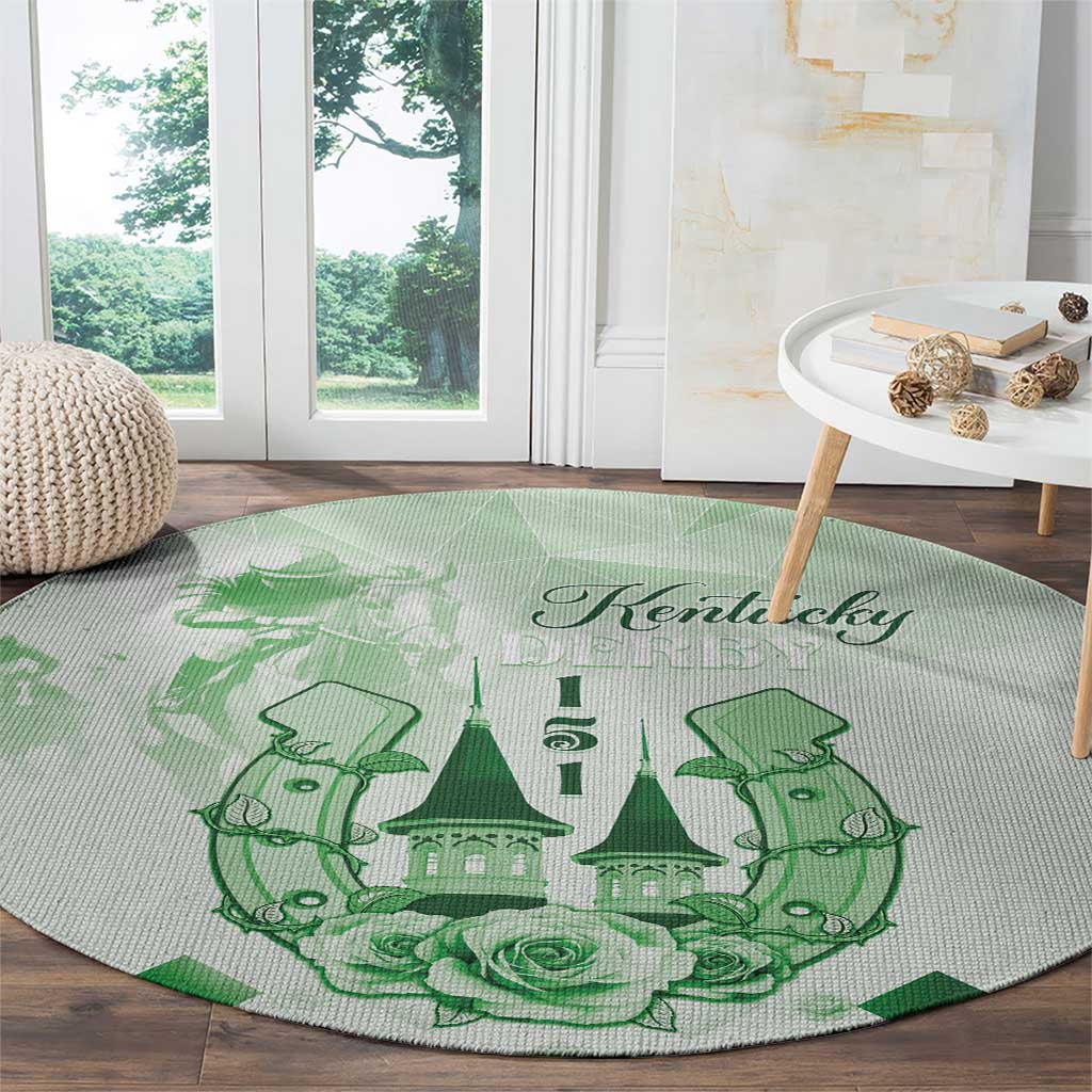 Kentucky Horse Racing Round Carpet 151st Anniversary Green Version LT05