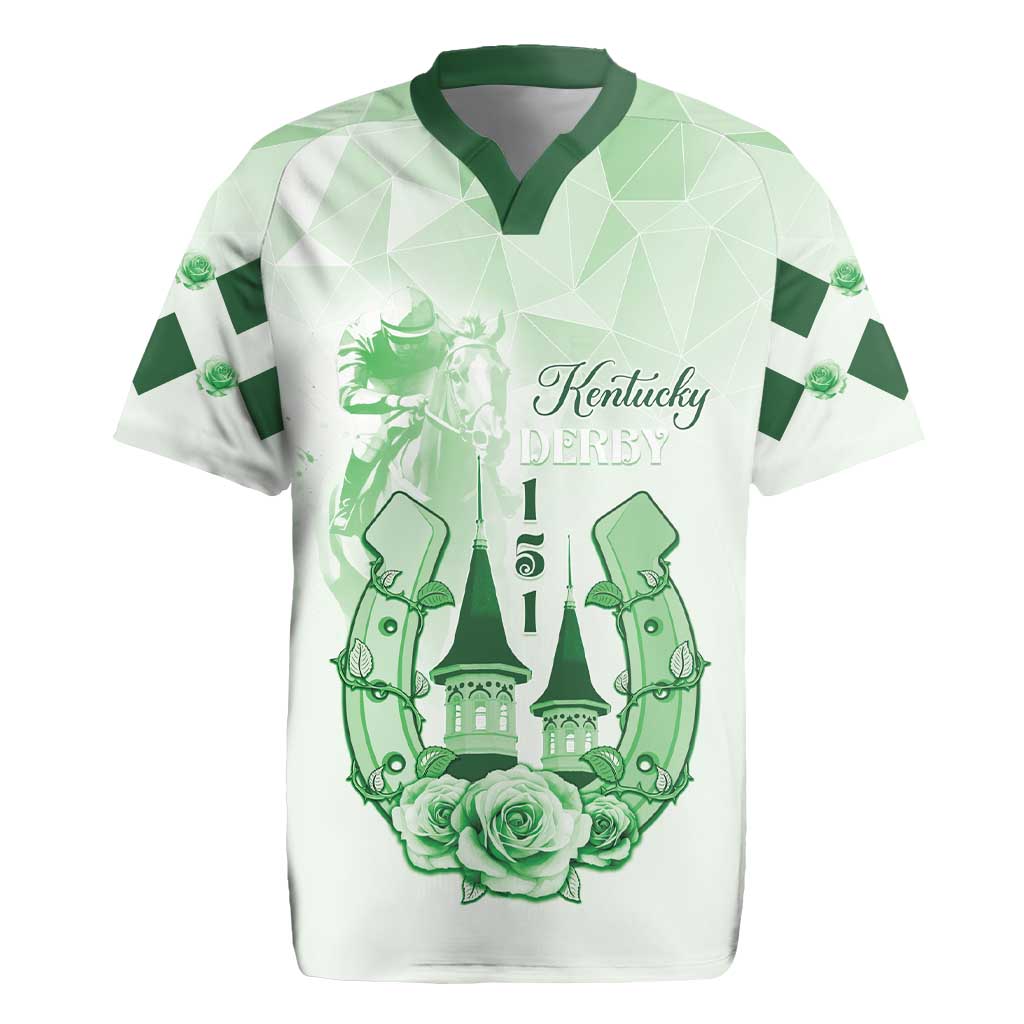 Kentucky Horse Racing Rugby Jersey 151st Anniversary Green Version LT05