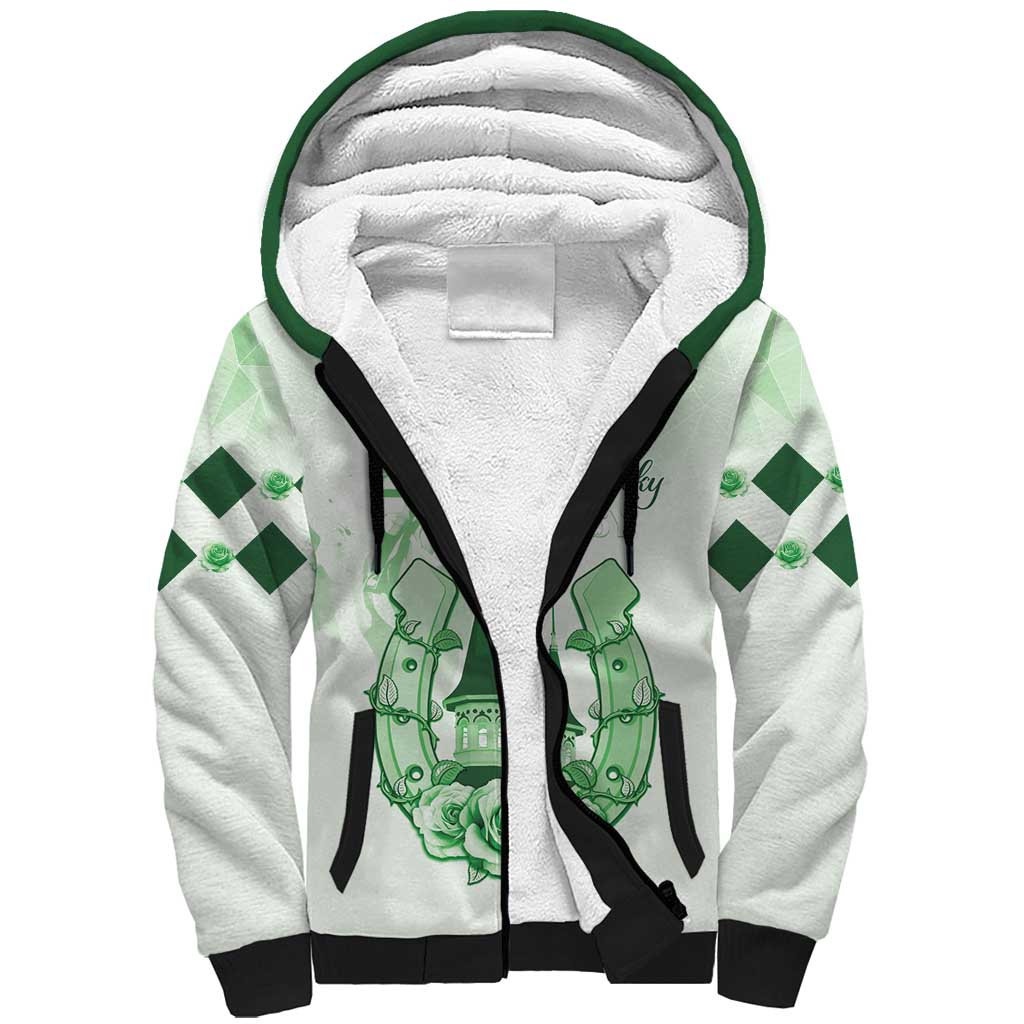 Kentucky Horse Racing Sherpa Hoodie 151st Anniversary Green Version LT05
