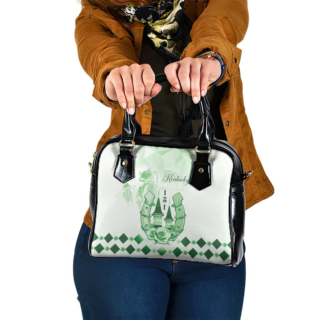 Kentucky Horse Racing Shoulder Handbag 150th Anniversary Green Version