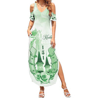 Kentucky Horse Racing Summer Maxi Dress 151st Anniversary Green Version LT05