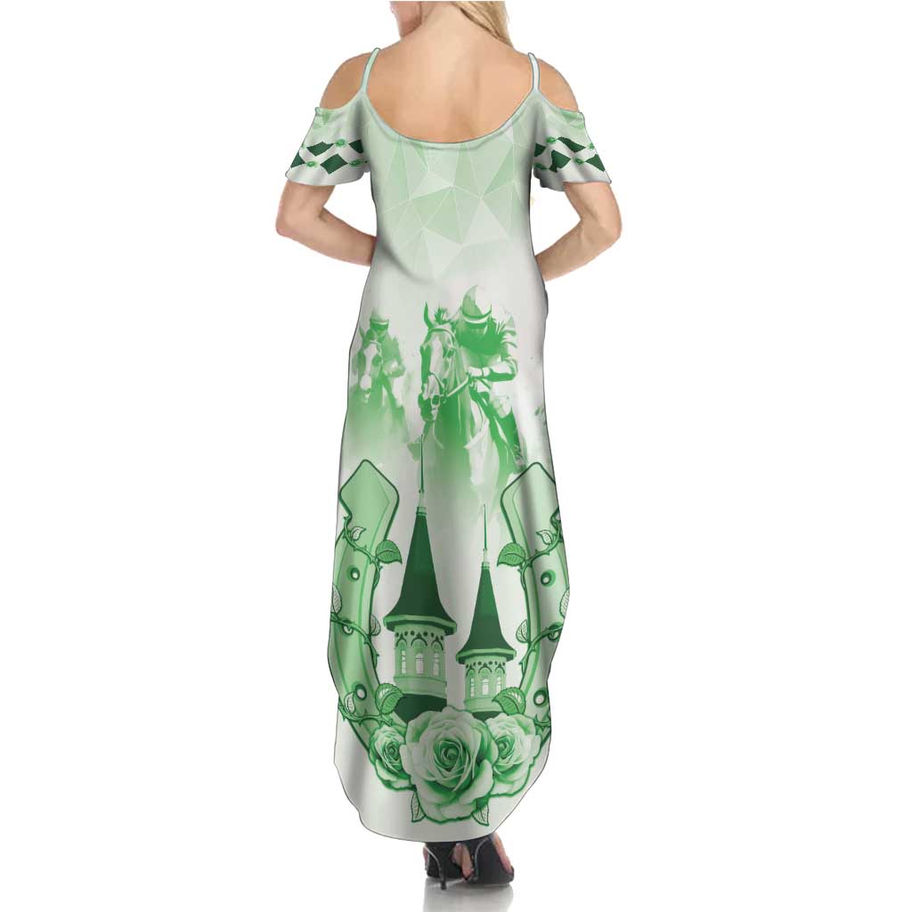 Kentucky Horse Racing Summer Maxi Dress 151st Anniversary Green Version LT05