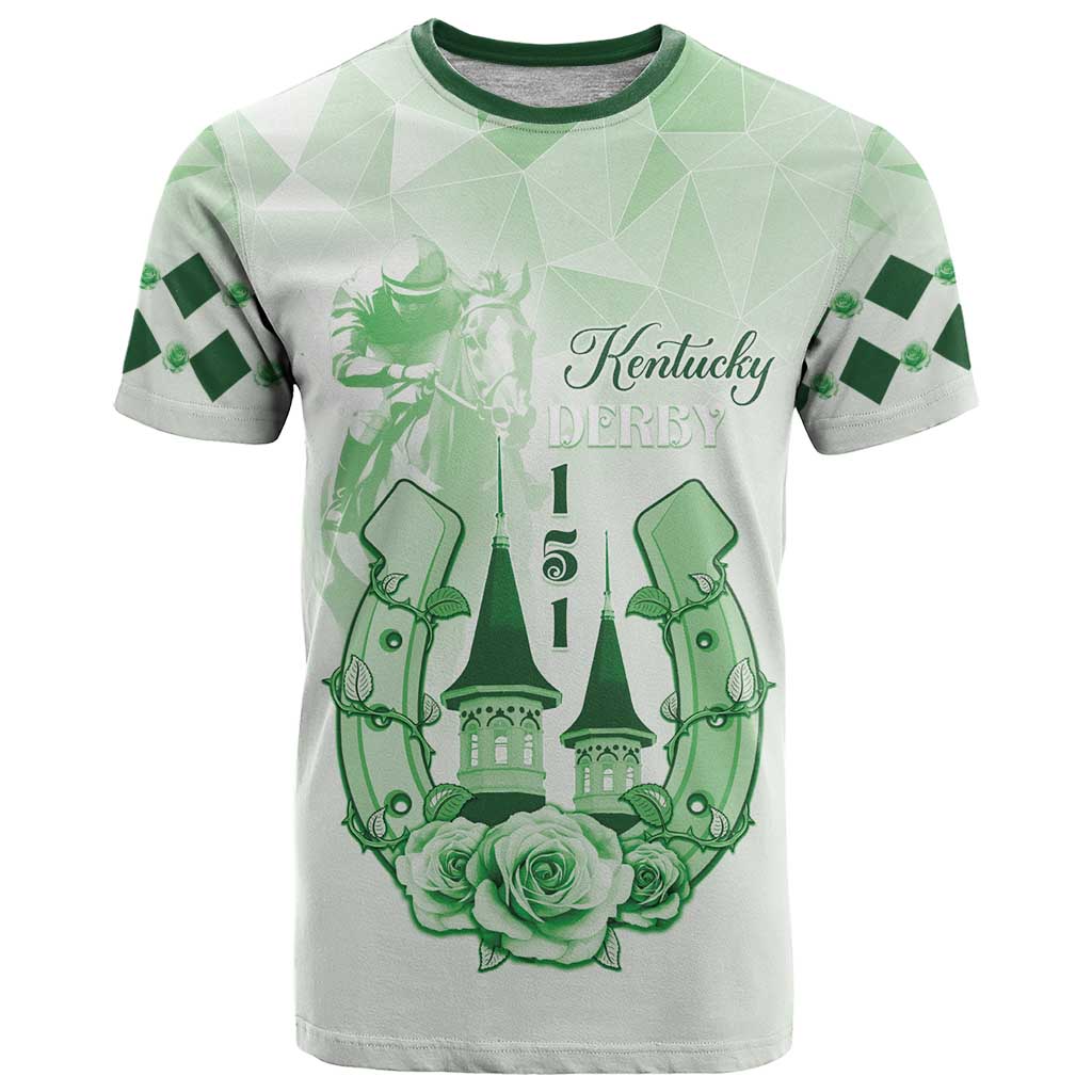 Kentucky Horse Racing T Shirt 151st Anniversary Green Version LT05