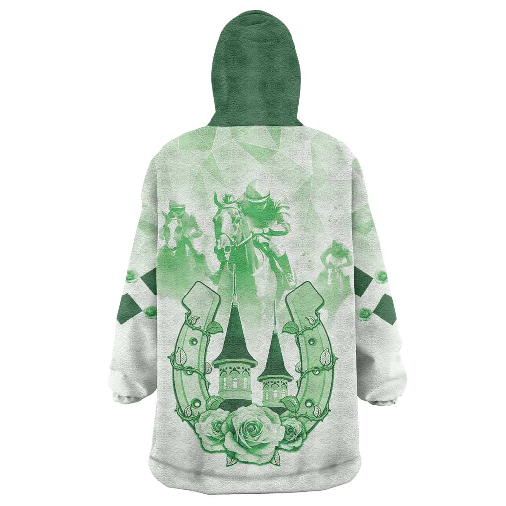 Kentucky Horse Racing Wearable Blanket Hoodie 151st Anniversary Green Version LT05