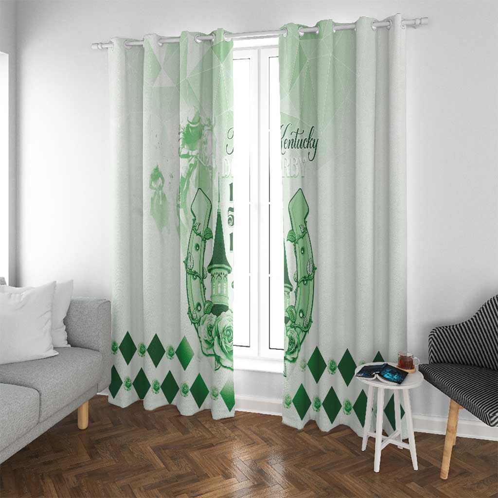 Kentucky Horse Racing Window Curtain 151st Anniversary Green Version LT05