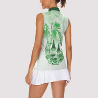 Kentucky Horse Racing Women Sleeveless Polo Shirt 151st Anniversary Green Version LT05