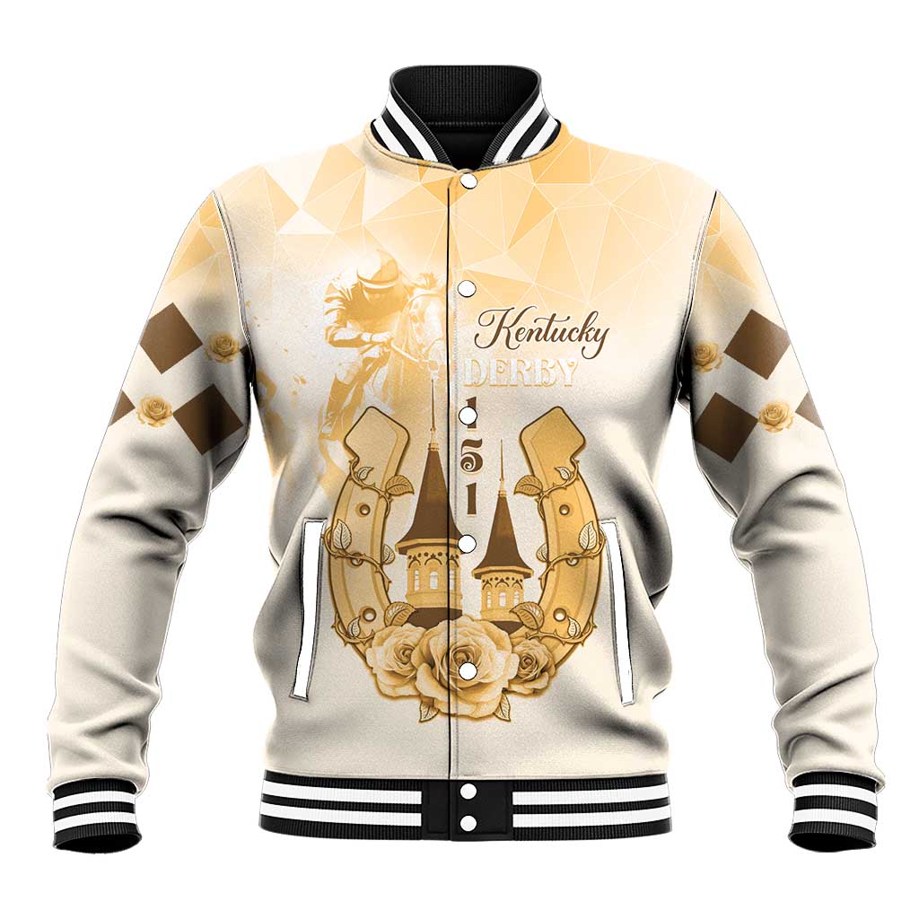 Kentucky Horse Racing Baseball Jacket 151st Anniversary Beige Version LT05