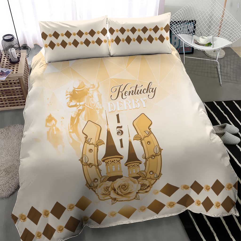 Kentucky Horse Racing Bedding Set 151st Anniversary Beige Version LT05