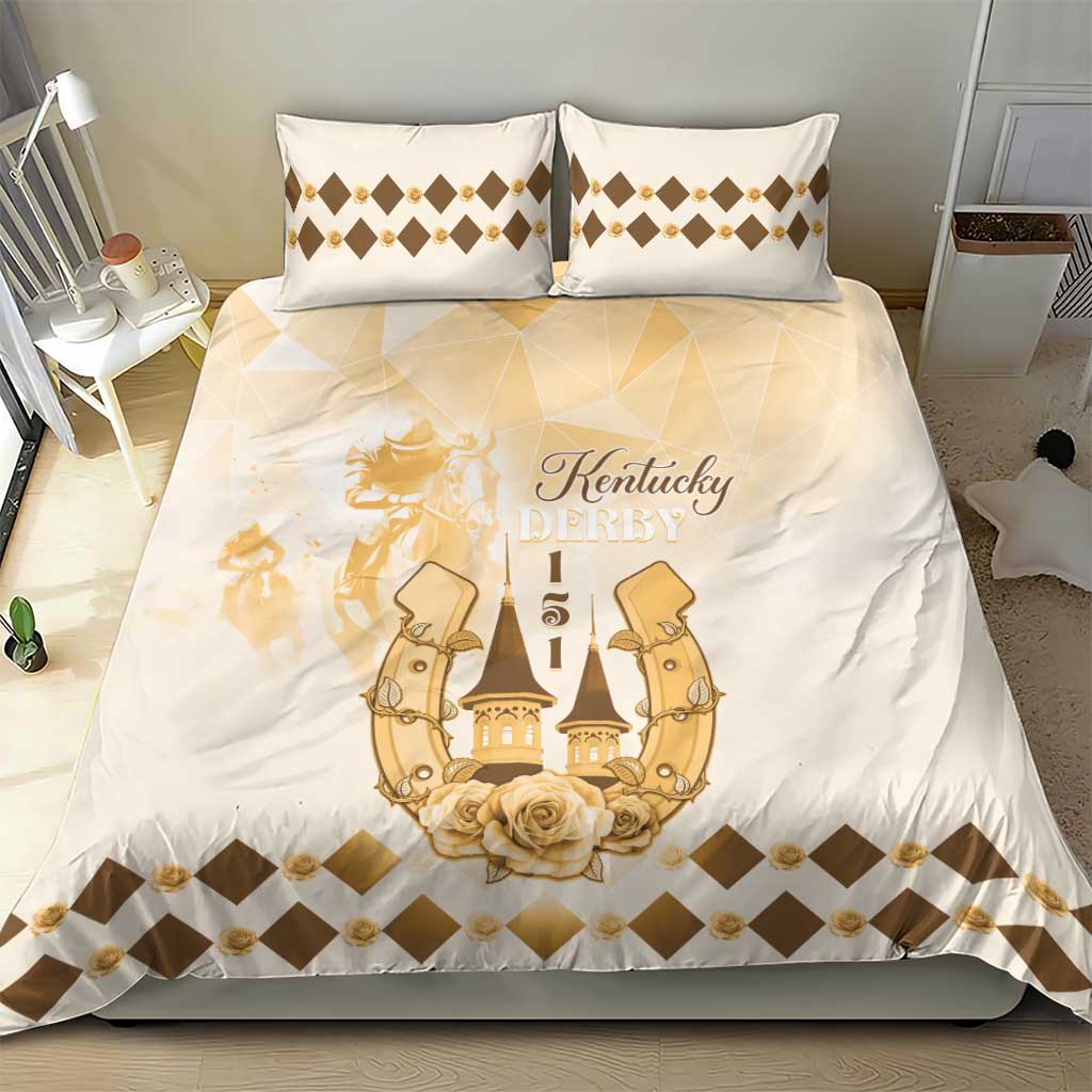 Kentucky Horse Racing Bedding Set 151st Anniversary Beige Version LT05