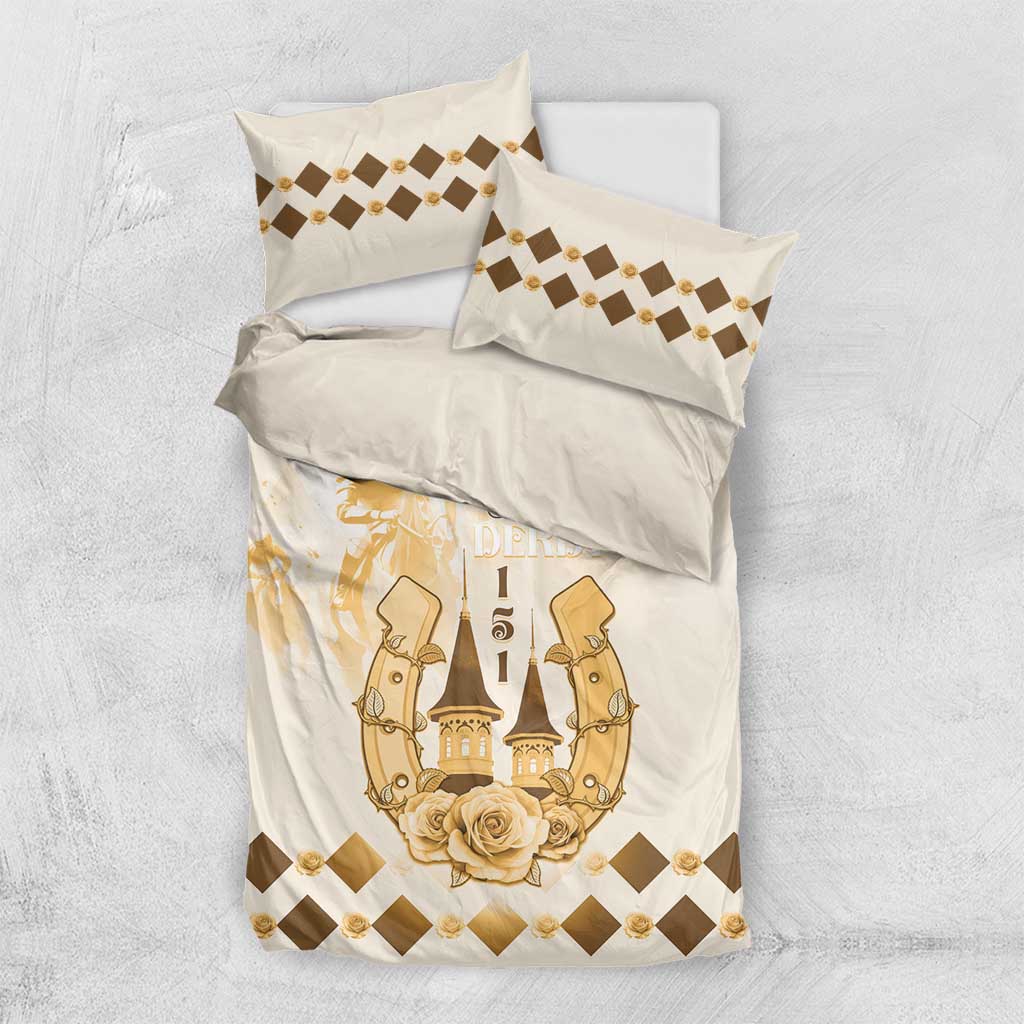 Kentucky Horse Racing Bedding Set 151st Anniversary Beige Version LT05
