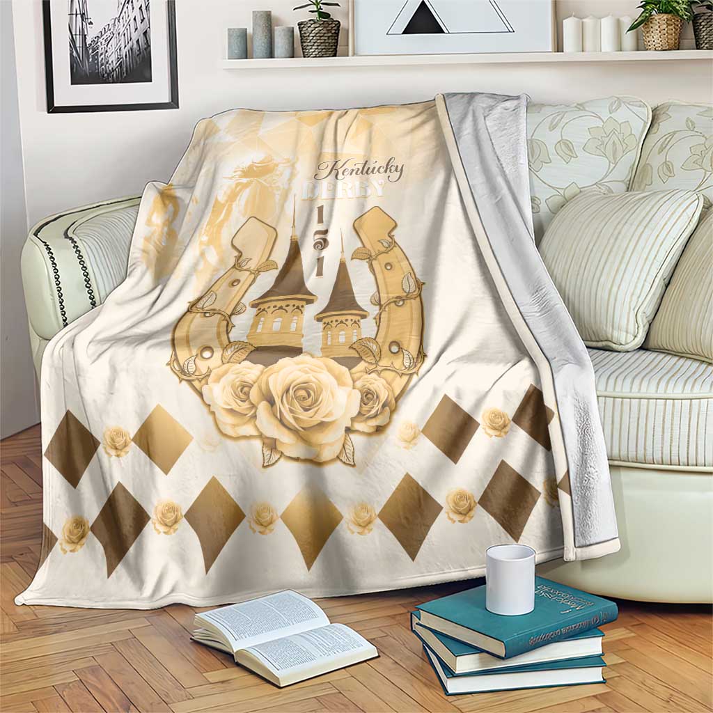 Kentucky Horse Racing Blanket 151st Anniversary Beige Version LT05