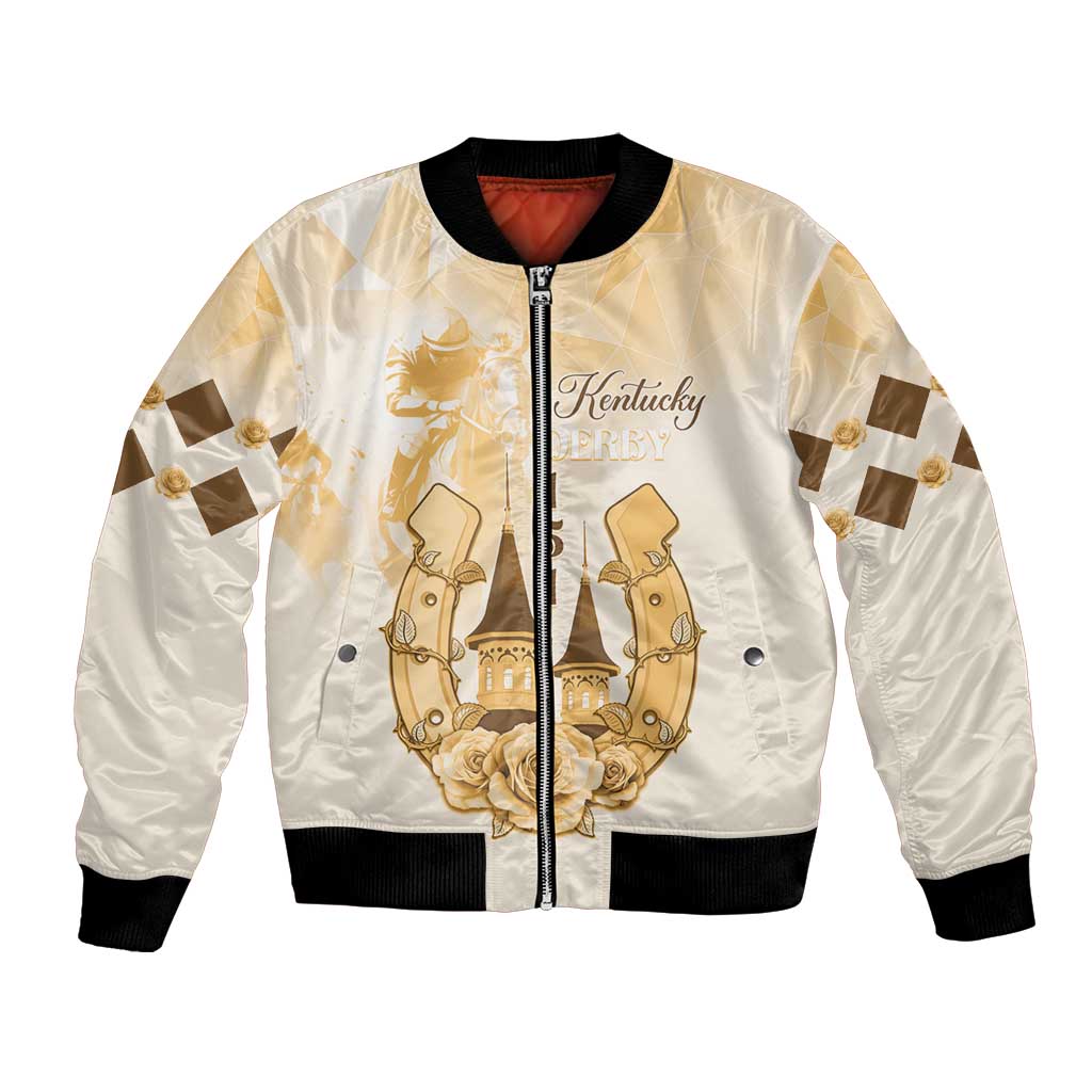Kentucky Horse Racing Bomber Jacket 151st Anniversary Beige Version LT05