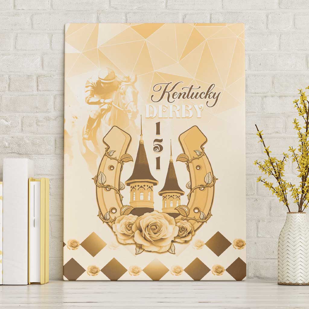 Kentucky Horse Racing Canvas Wall Art 151st Anniversary Beige Version LT05