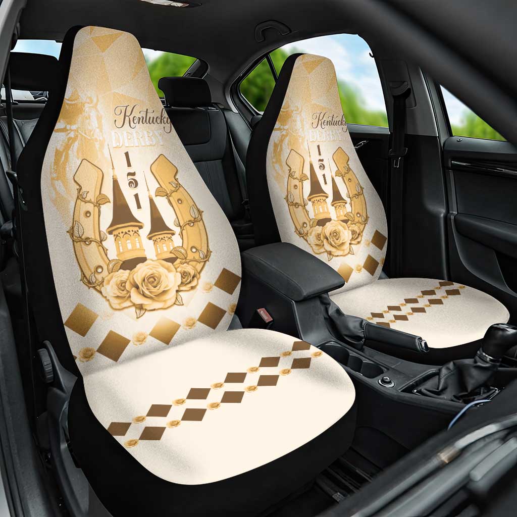 Kentucky Horse Racing Car Seat Cover 151st Anniversary Beige Version LT05