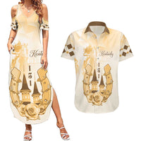Kentucky Horse Racing Couples Matching Summer Maxi Dress and Hawaiian Shirt 151st Anniversary Beige Version LT05