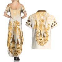 Kentucky Horse Racing Couples Matching Summer Maxi Dress and Hawaiian Shirt 151st Anniversary Beige Version LT05