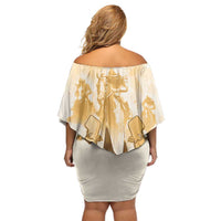 Kentucky Horse Racing Family Matching Off Shoulder Short Dress and Hawaiian Shirt 151st Anniversary Beige Version LT05