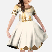 Kentucky Horse Racing Family Matching Puletasi and Hawaiian Shirt 151st Anniversary Beige Version LT05