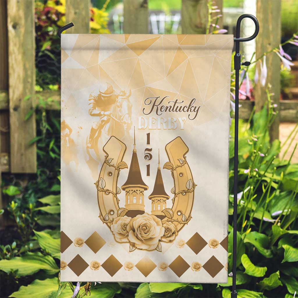 Kentucky Horse Racing Garden Flag 151st Anniversary Beige Version LT05