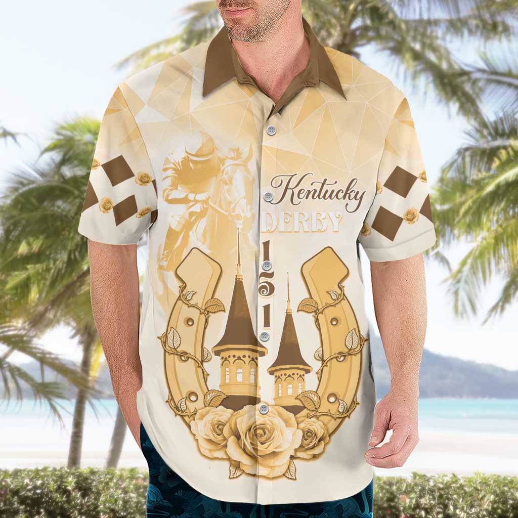 Kentucky Horse Racing Hawaiian Shirt 151st Anniversary Beige Version LT05