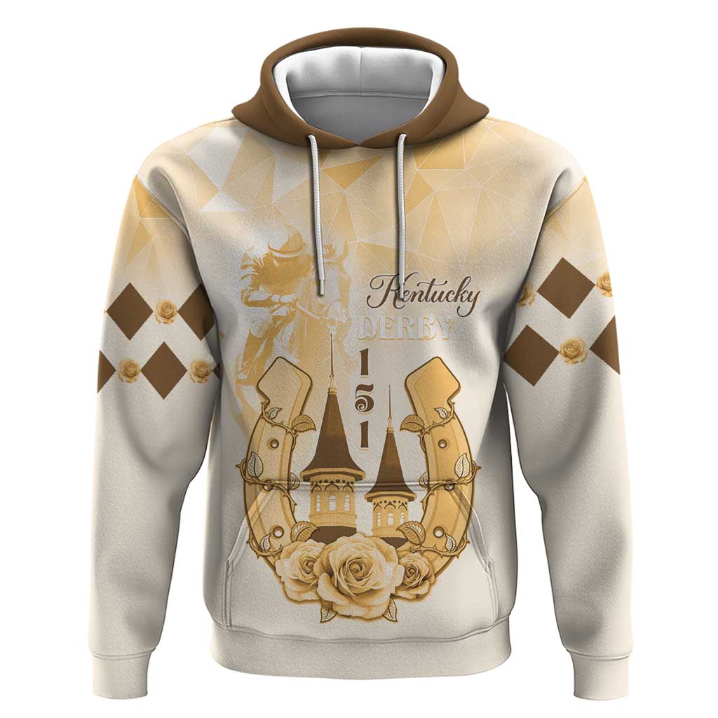 Kentucky Horse Racing Hoodie 151st Anniversary Beige Version LT05