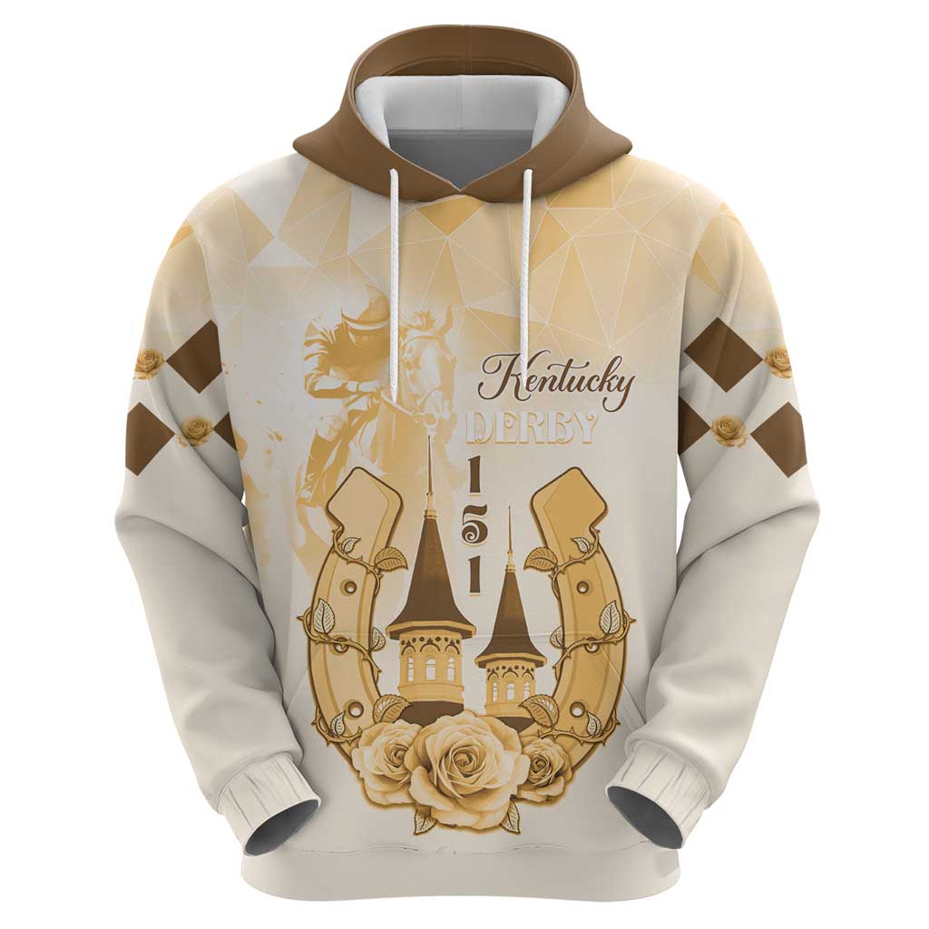 Kentucky Horse Racing Hoodie 151st Anniversary Beige Version LT05