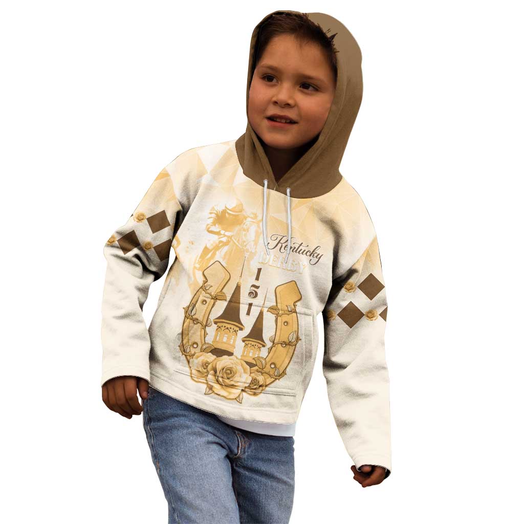 Kentucky Horse Racing Kid Hoodie 151st Anniversary Beige Version LT05