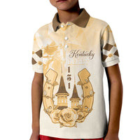 Kentucky Horse Racing Kid Polo Shirt 151st Anniversary Beige Version LT05