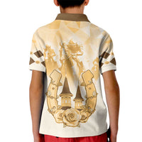 Kentucky Horse Racing Kid Polo Shirt 151st Anniversary Beige Version LT05