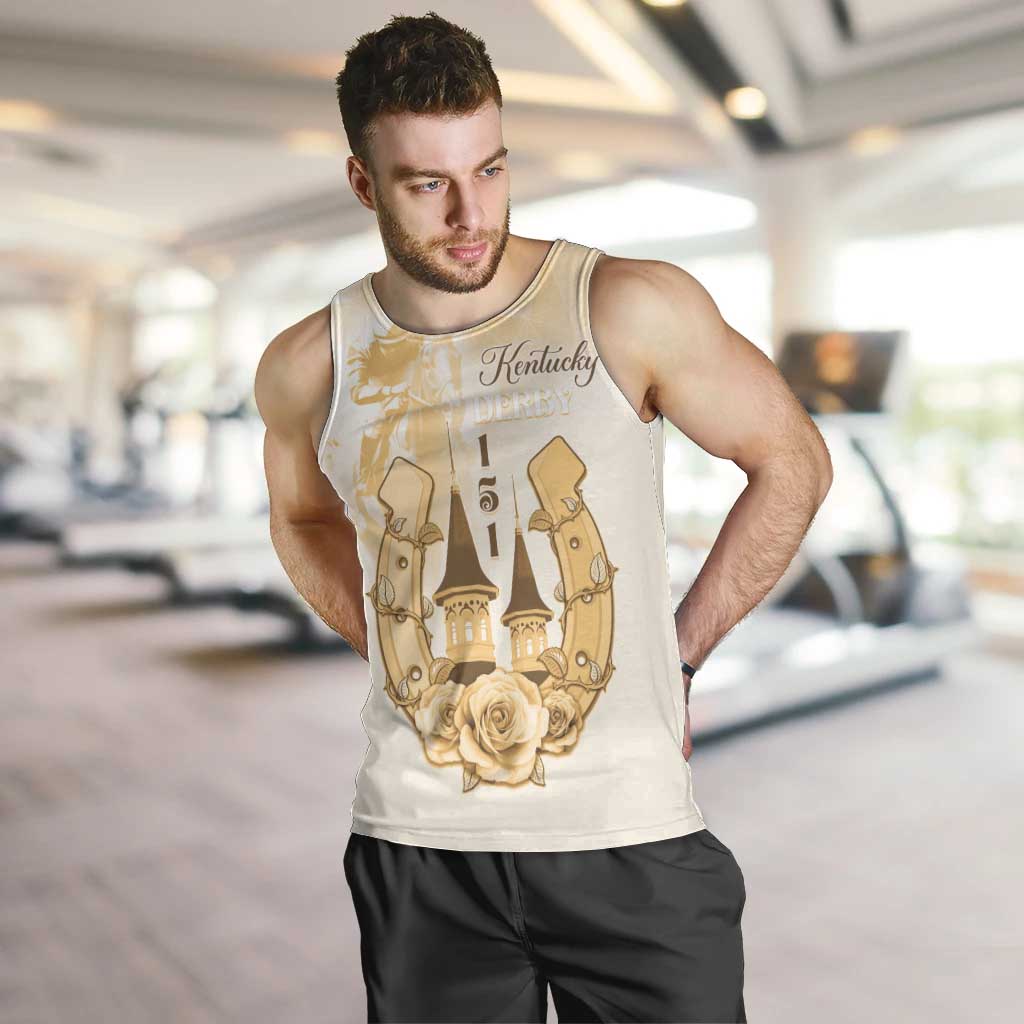 Kentucky Horse Racing Men Tank Top 151st Anniversary Beige Version LT05